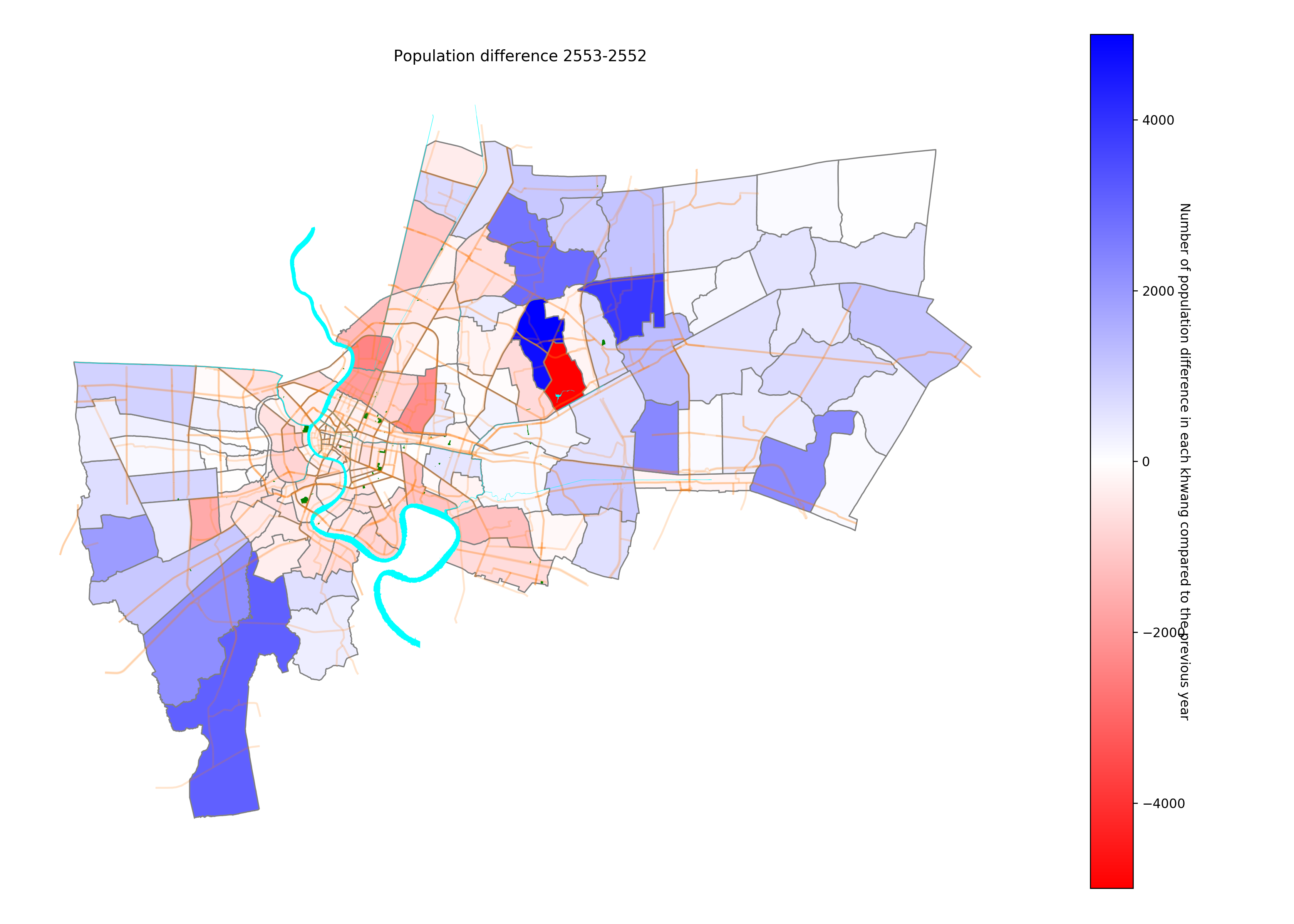 Bangkok Population Changes